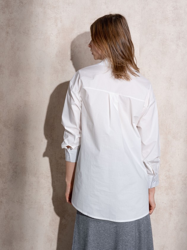Camisa de algodo com abertura laterar