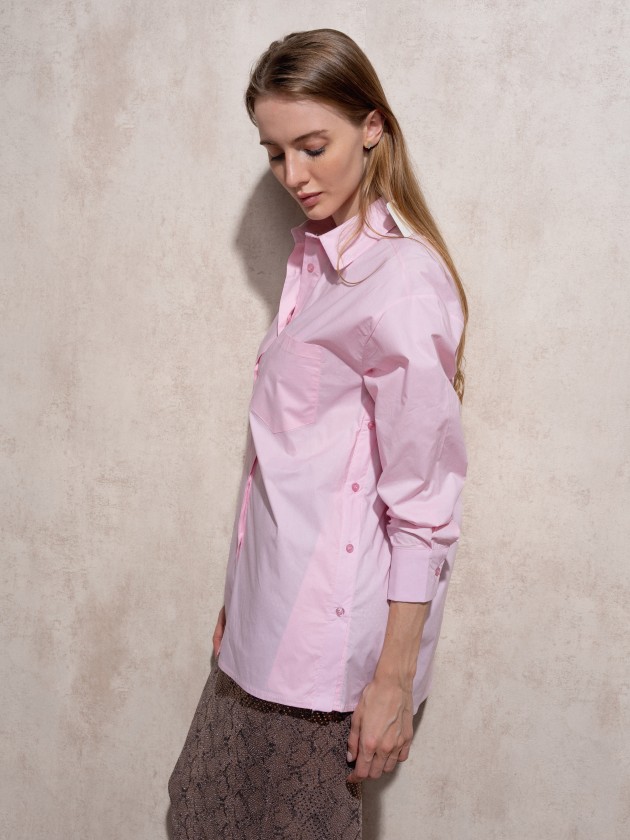 Camisa de algodo com abertura laterar