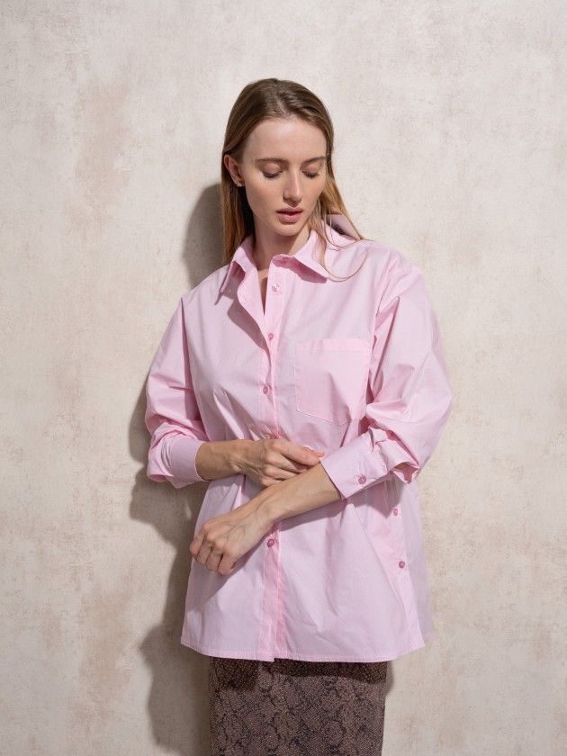 Camisa de algodo com abertura laterar