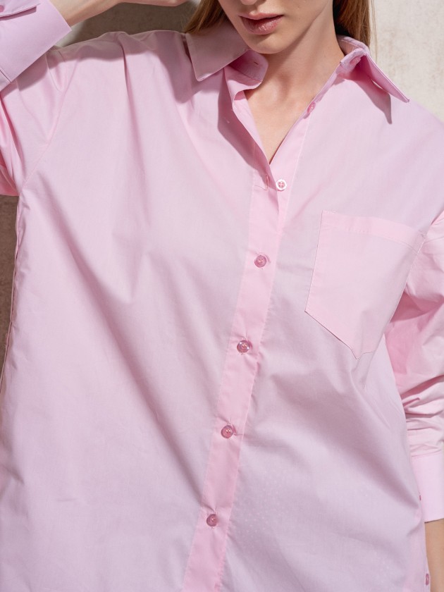 Camisa de algodo com abertura laterar