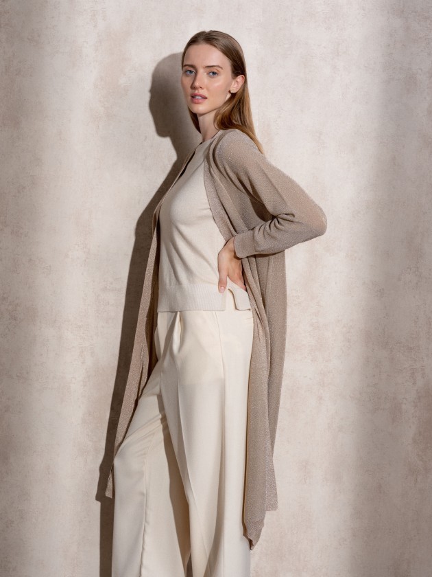 Manteau ceintur mtallis