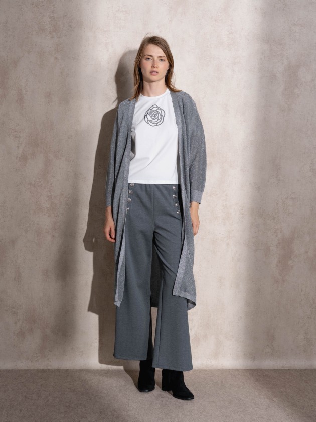 Manteau ceintur mtallis
