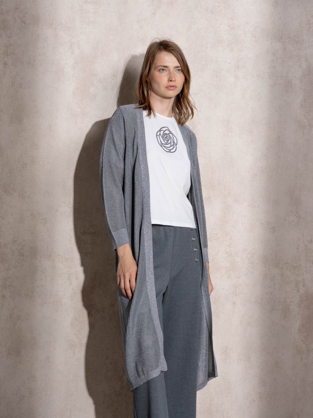 Manteau ceintur mtallis