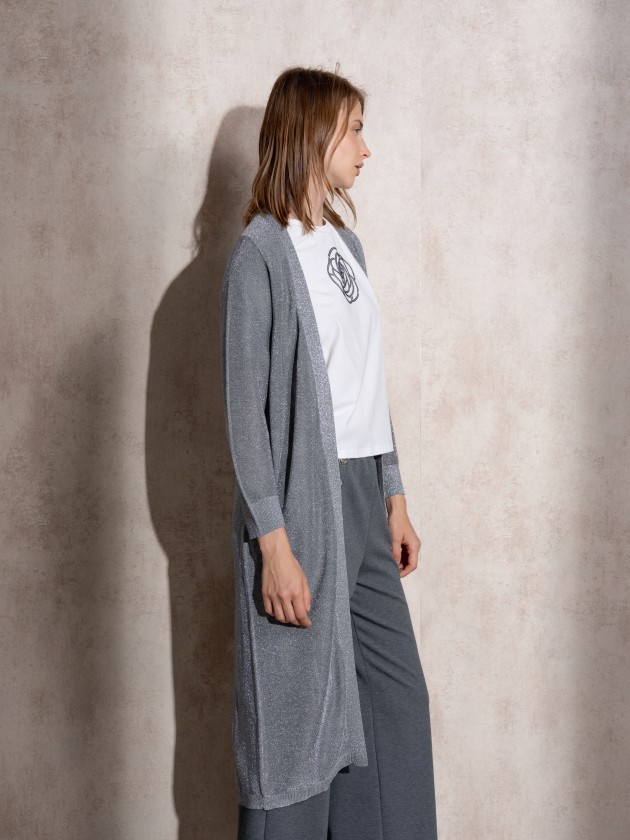 Manteau ceintur mtallis