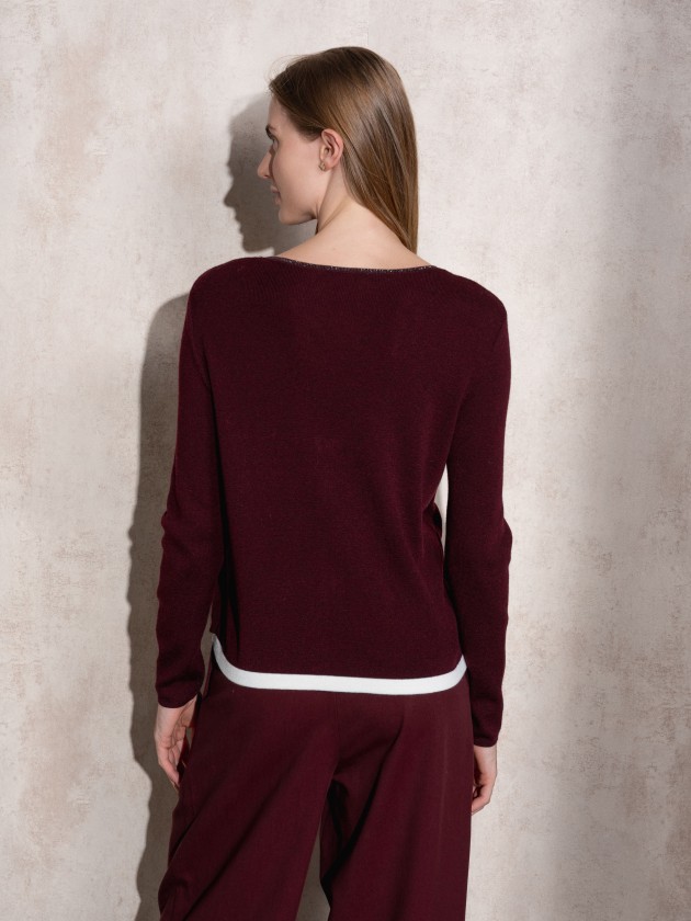 Knitted jacket with zipper