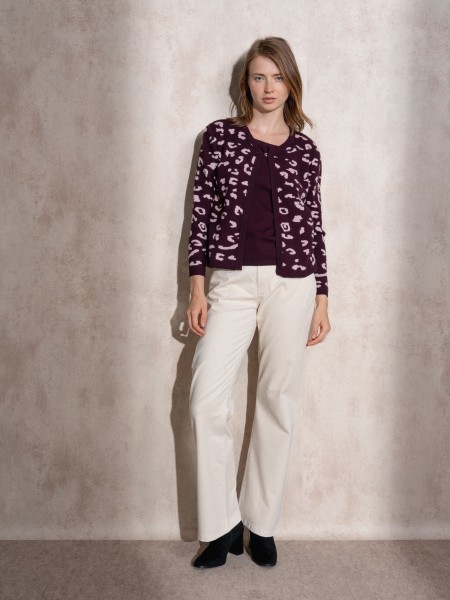 Casaco de malha com jacquard