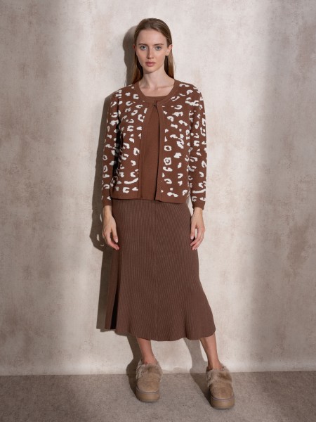 Casaco de malha com jacquard