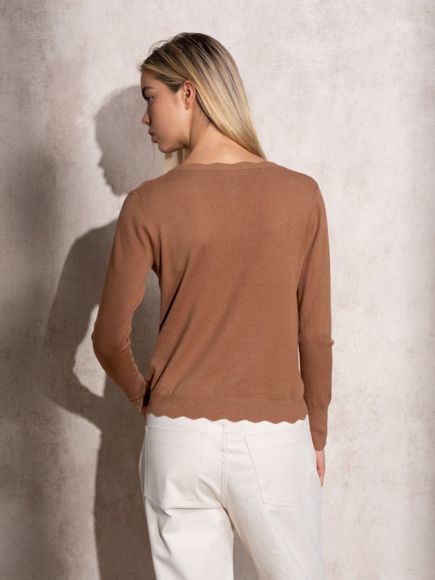 Cardigan en maille avec boutons dors