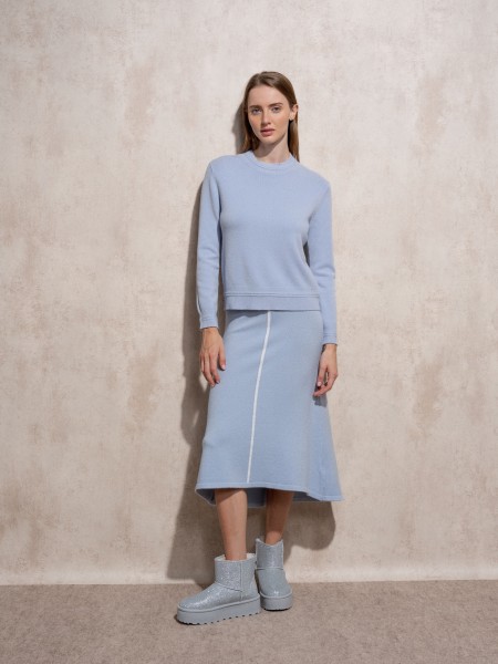 Pull en maille  encolure ronde