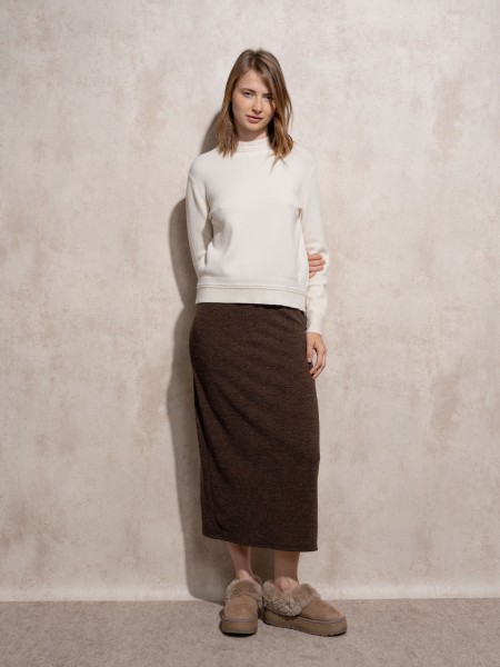 Camisola de malha com decote redondo