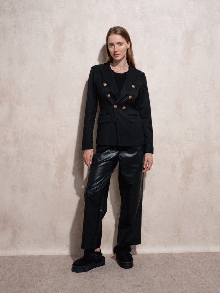 Blazer with gold buttons