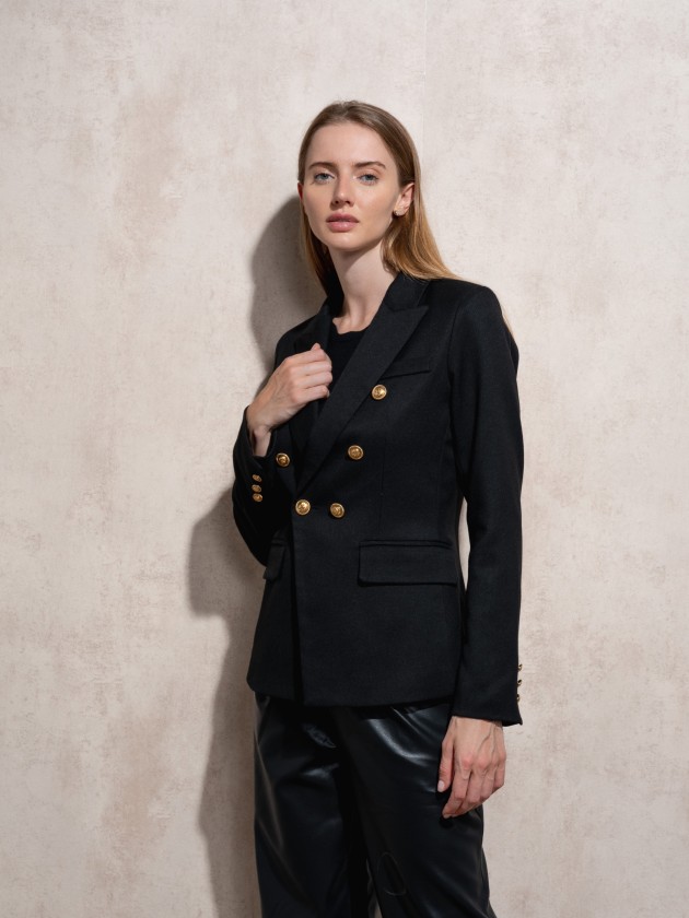 Blazer with gold buttons