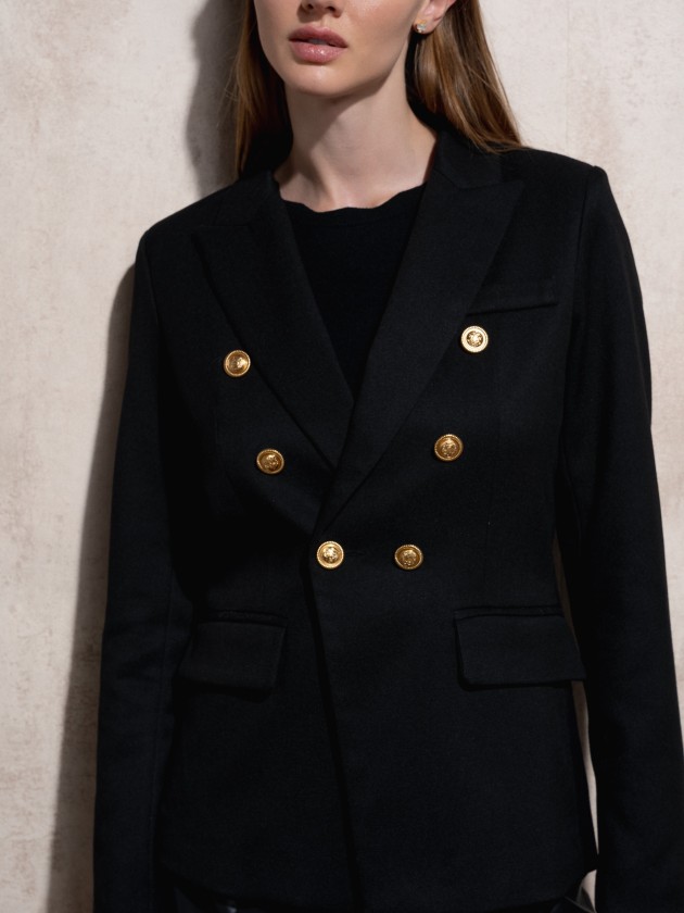 Blazer with gold buttons