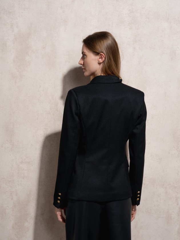 Blazer with gold buttons
