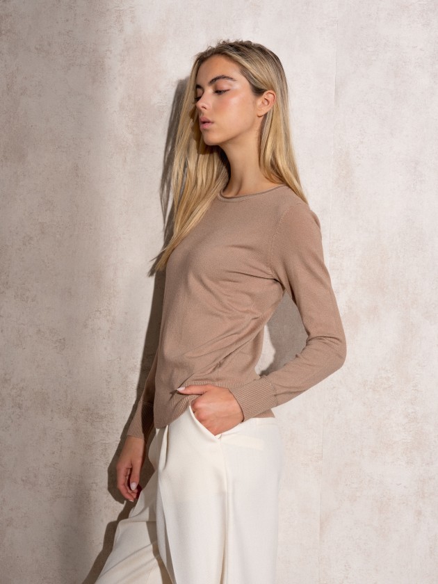 Camisola de malha com pormenor de lurex