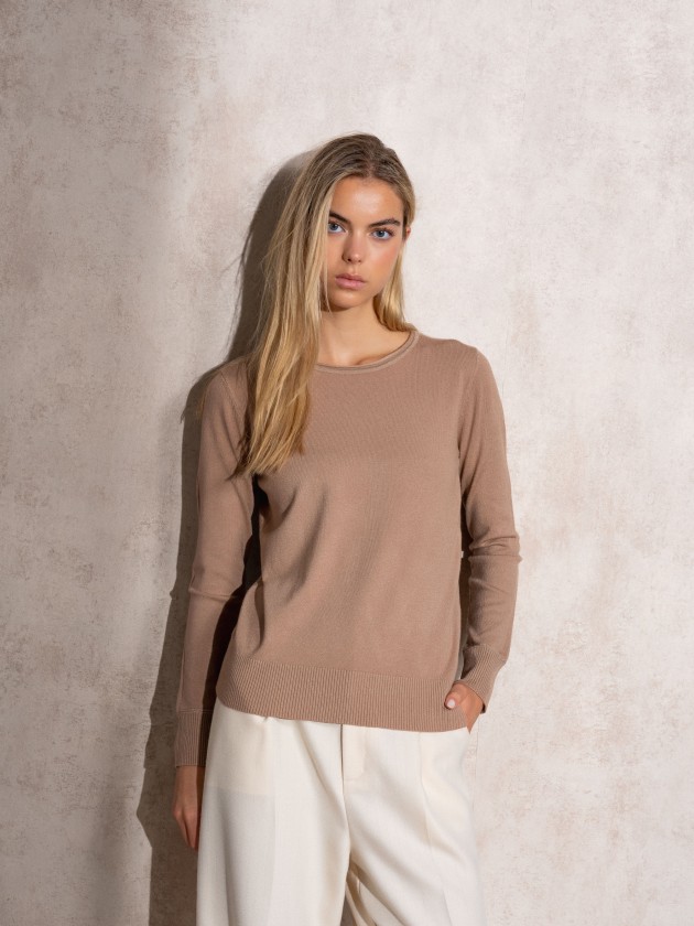 Camisola de malha com pormenor de lurex