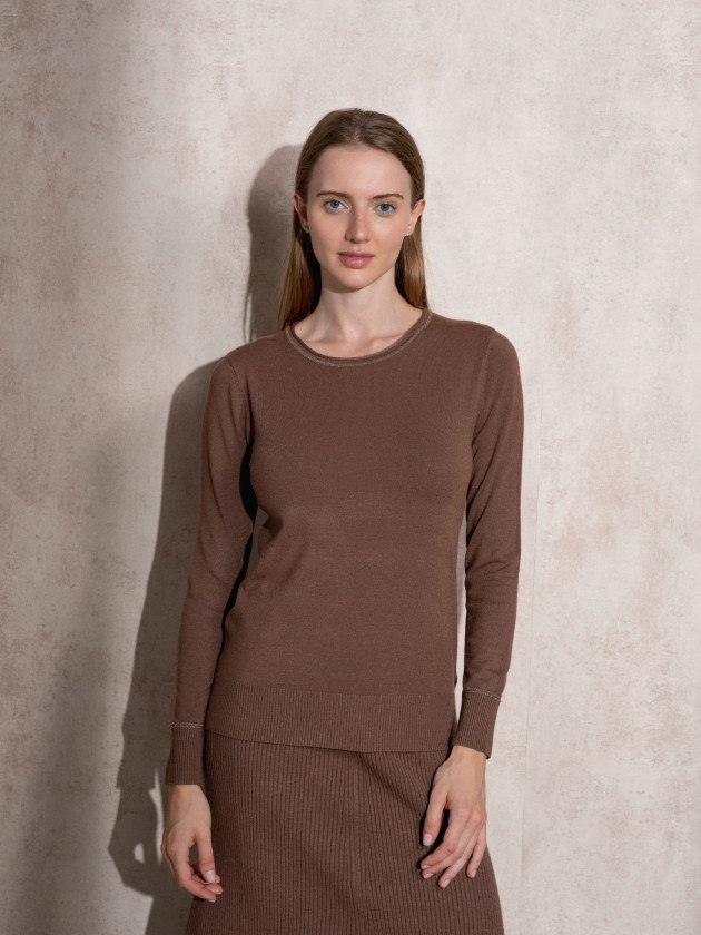 Camisola de malha com pormenor de lurex