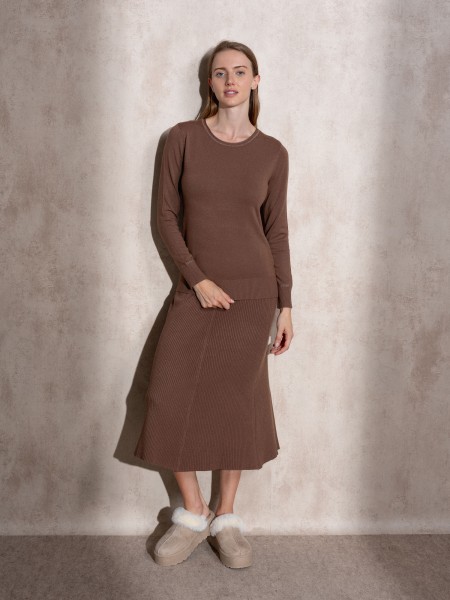 Knitted sweater with lurex detail