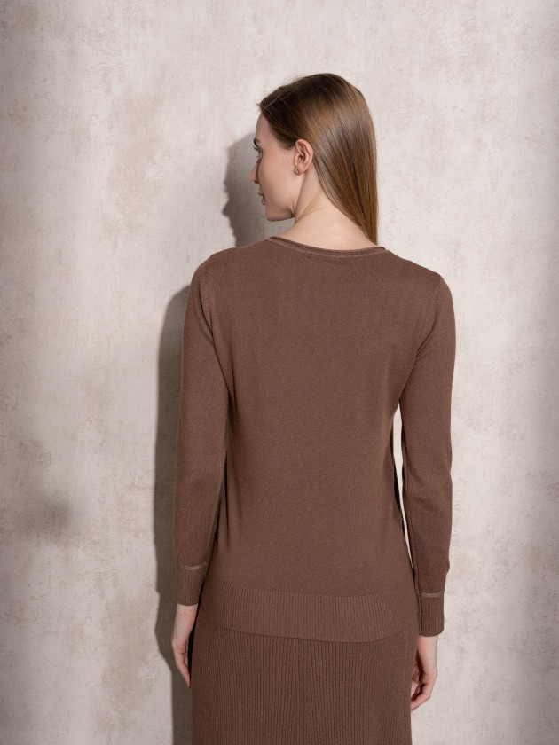 Camisola de malha com pormenor de lurex