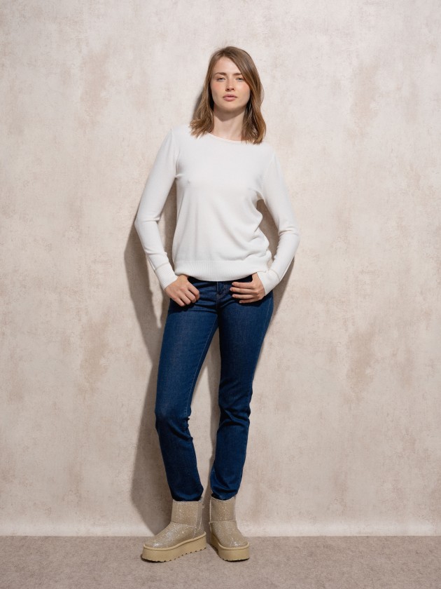Camisola de malha com pormenor de lurex