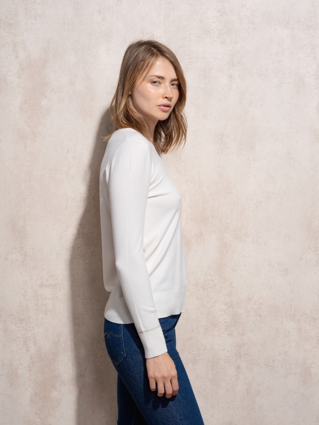 Camisola de malha com pormenor de lurex