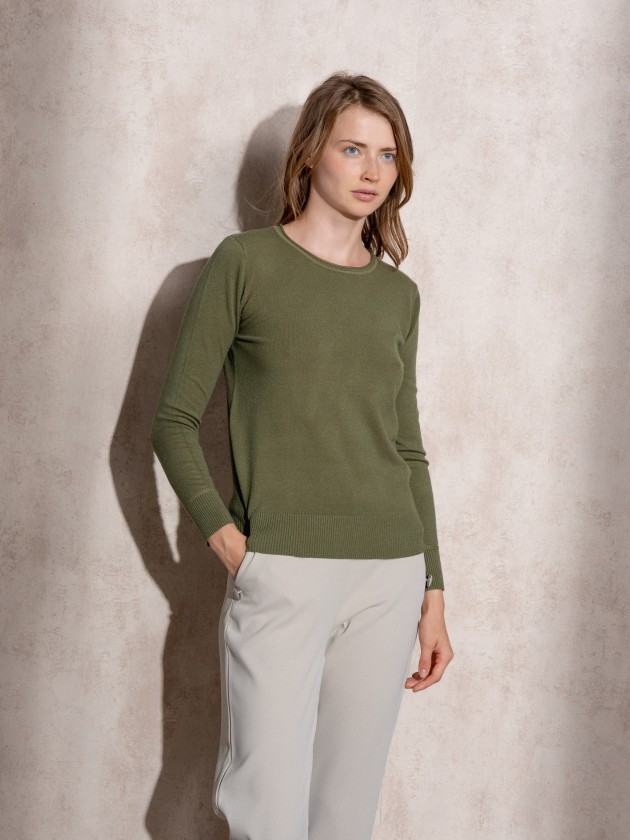 Camisola de malha com pormenor de lurex
