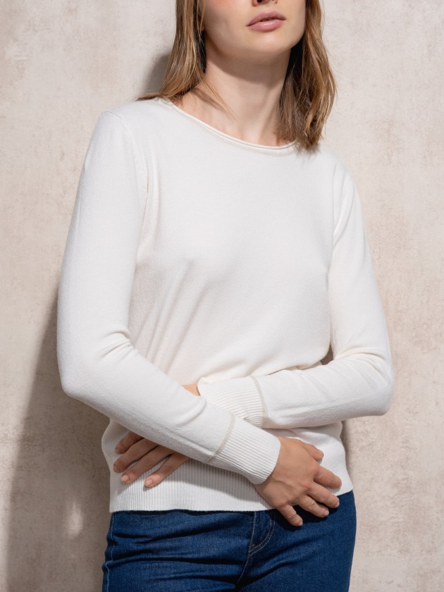 Camisola de malha com pormenor de lurex