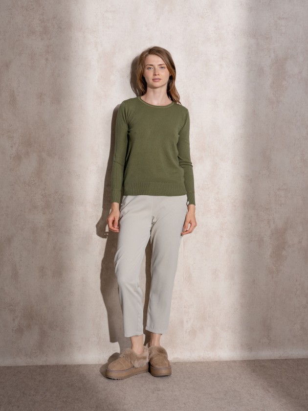 Camisola de malha com pormenor de lurex