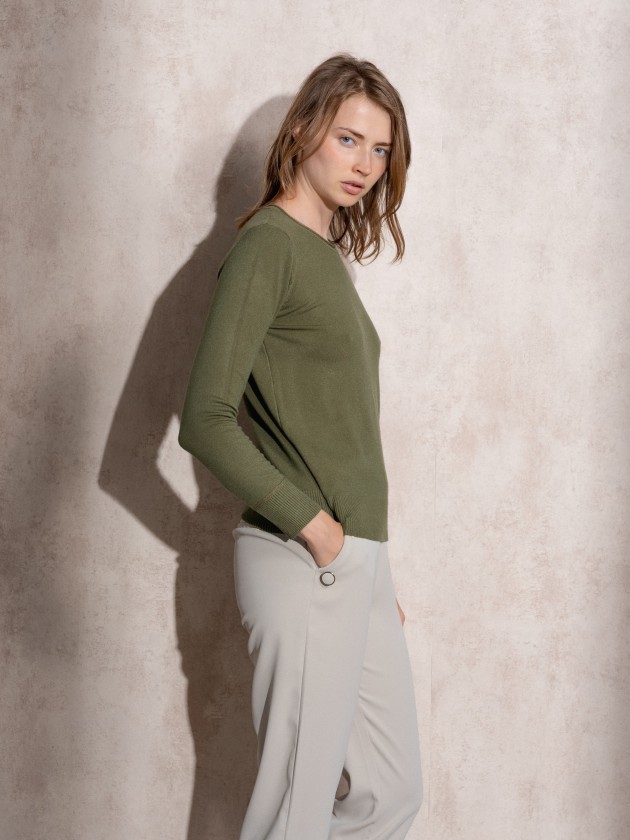 Camisola de malha com pormenor de lurex