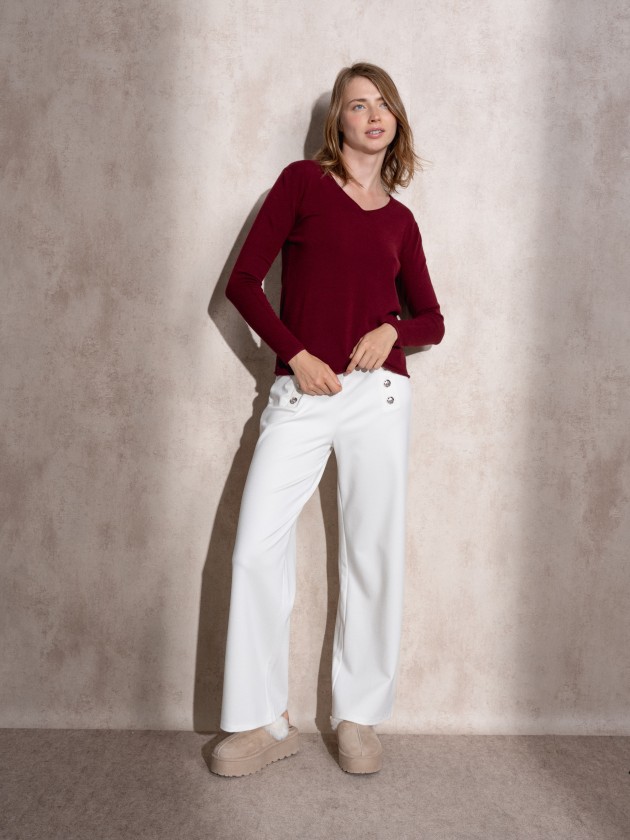 Camisola de malha bsica