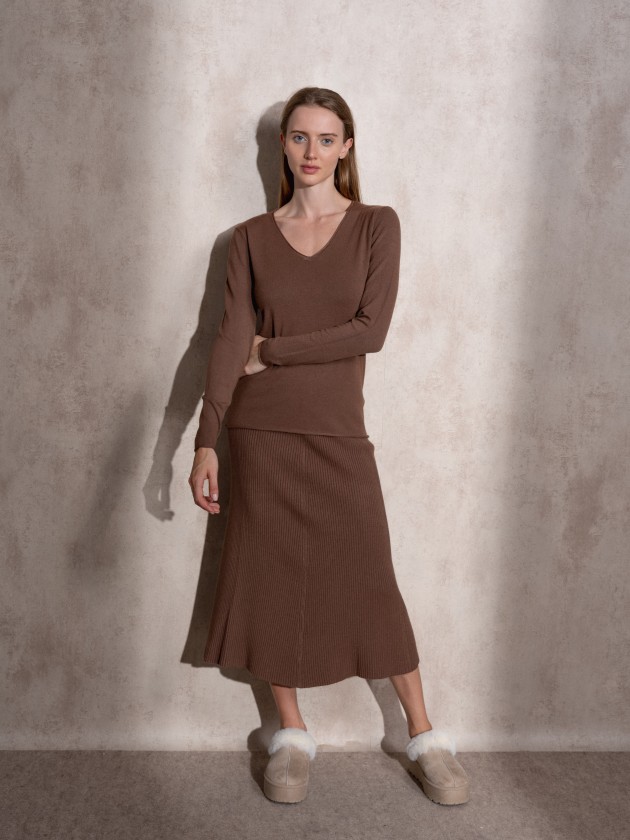 Camisola de malha bsica