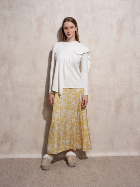 Camisola de malha com charpe