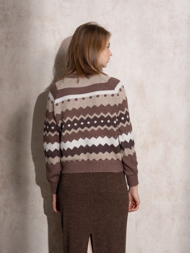 Camisola de malha jaquard