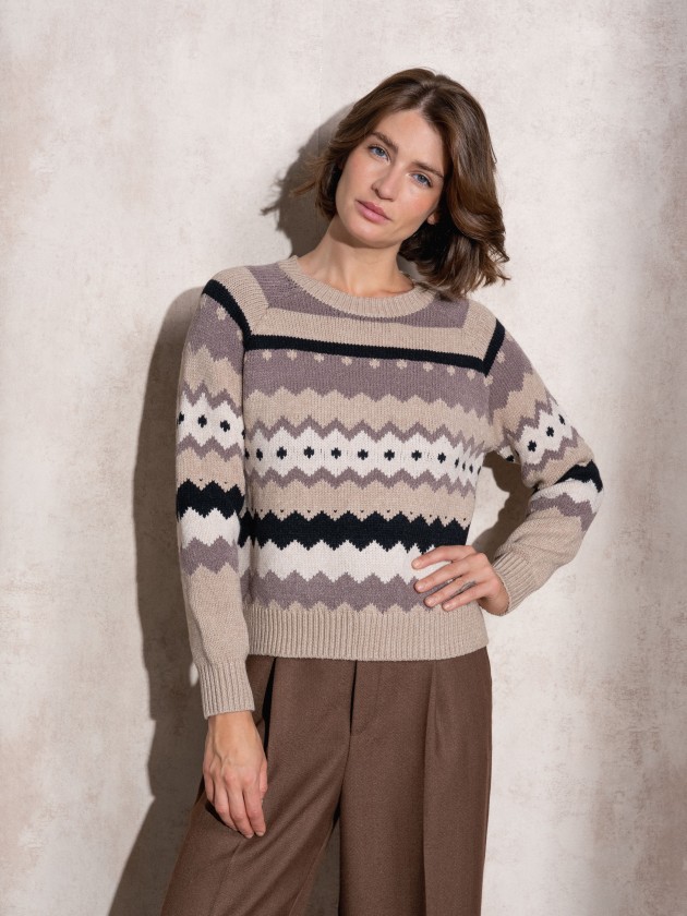 Pull en maille jacquard