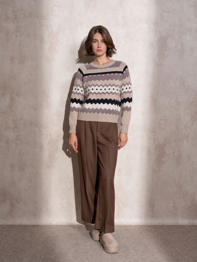 Pull en maille jacquard