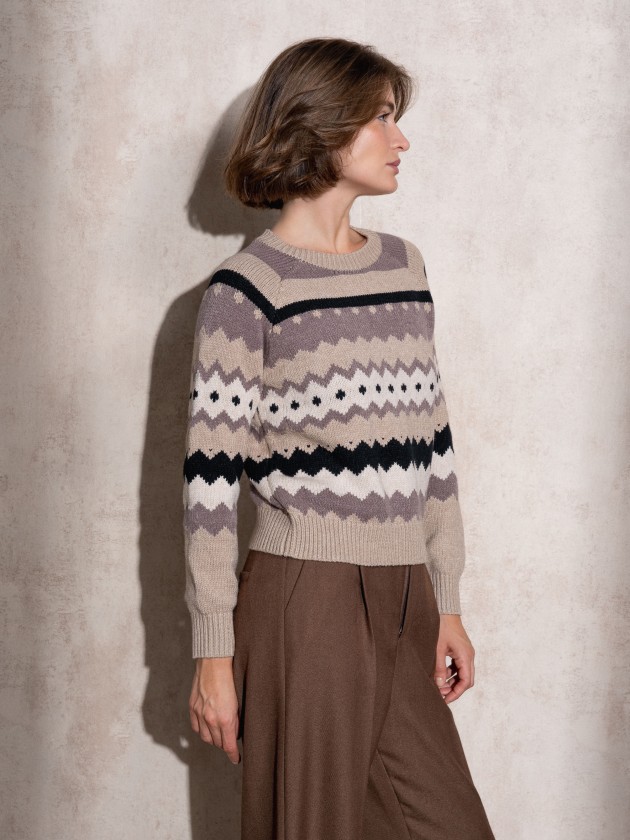 Pull en maille jacquard