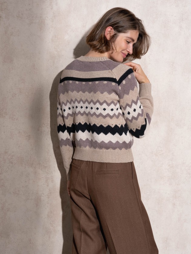 Pull en maille jacquard
