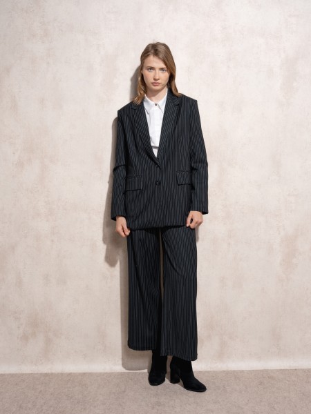 Long striped blazer