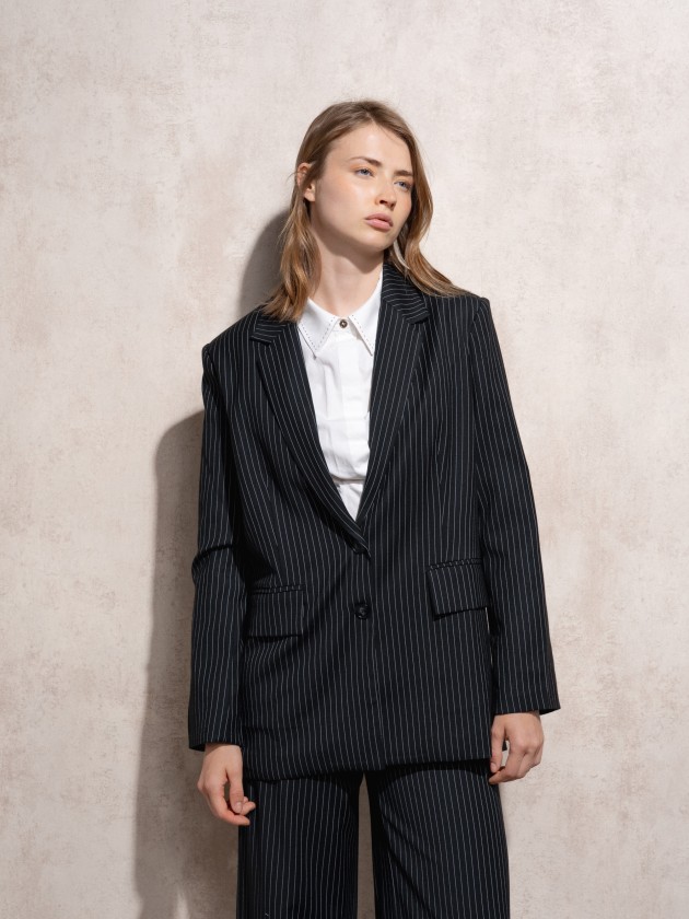 Long striped blazer