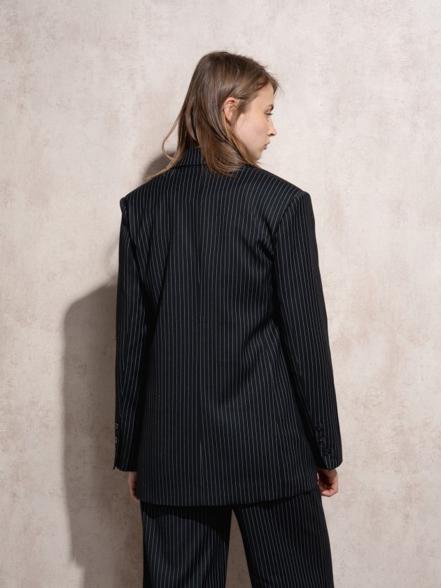 Long striped blazer