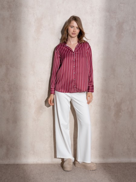 Satin striped tunic