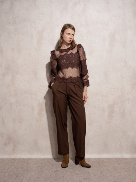 Pleated suit pants