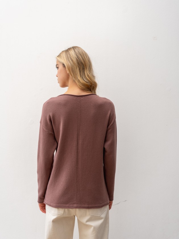 Camisola de malha com brilhantes