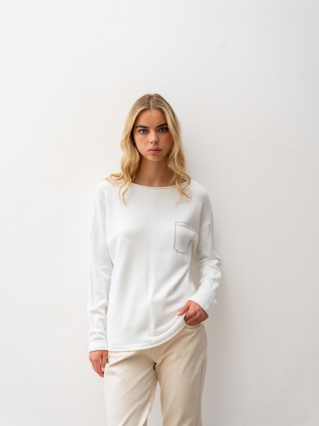 Camisola de malha com brilhantes