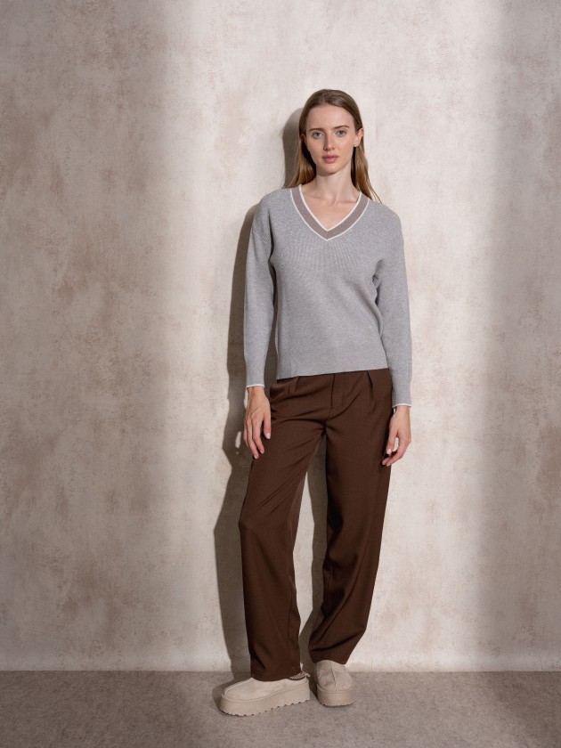Camisola de malha lurex