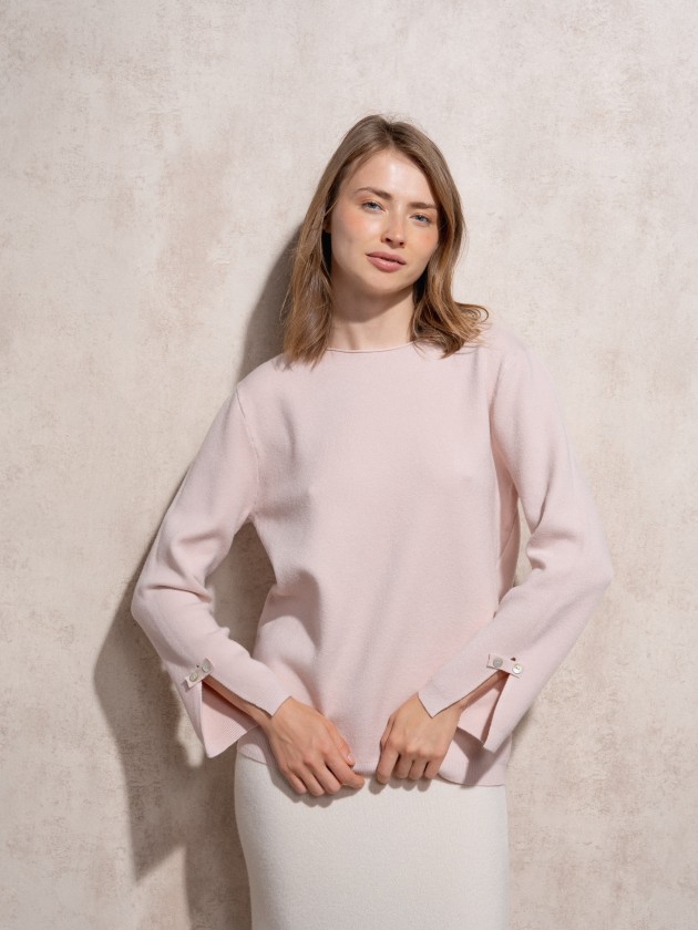 Pull en maille  encolure ronde