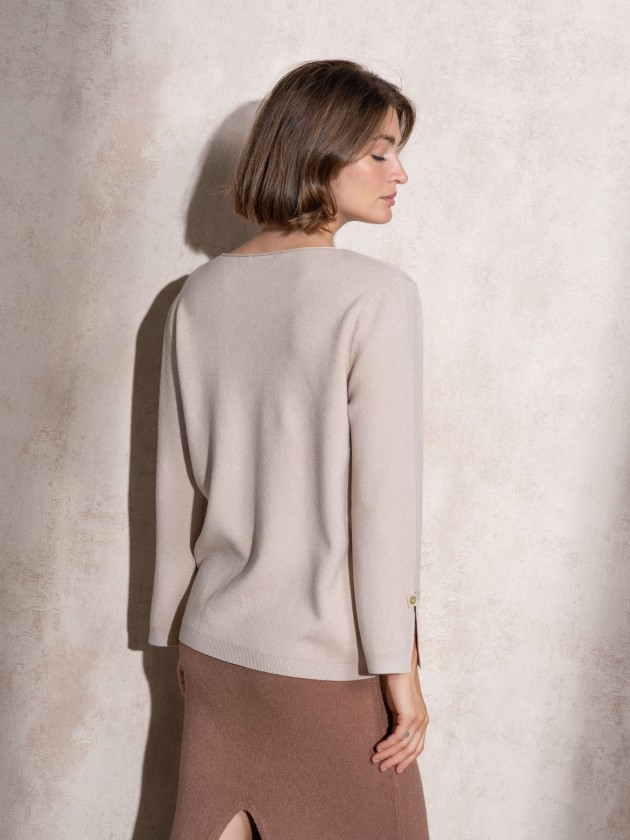 Pull en maille  encolure ronde