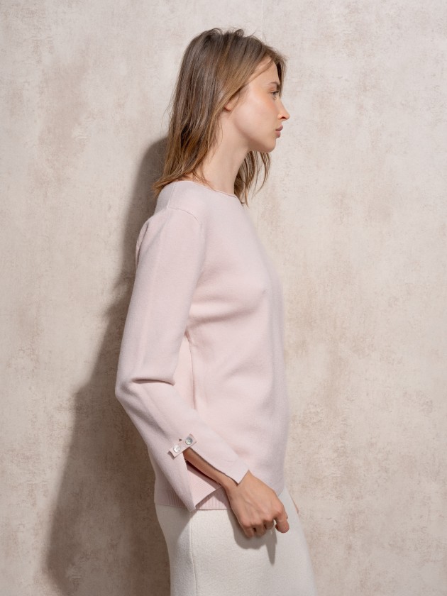 Pull en maille  encolure ronde