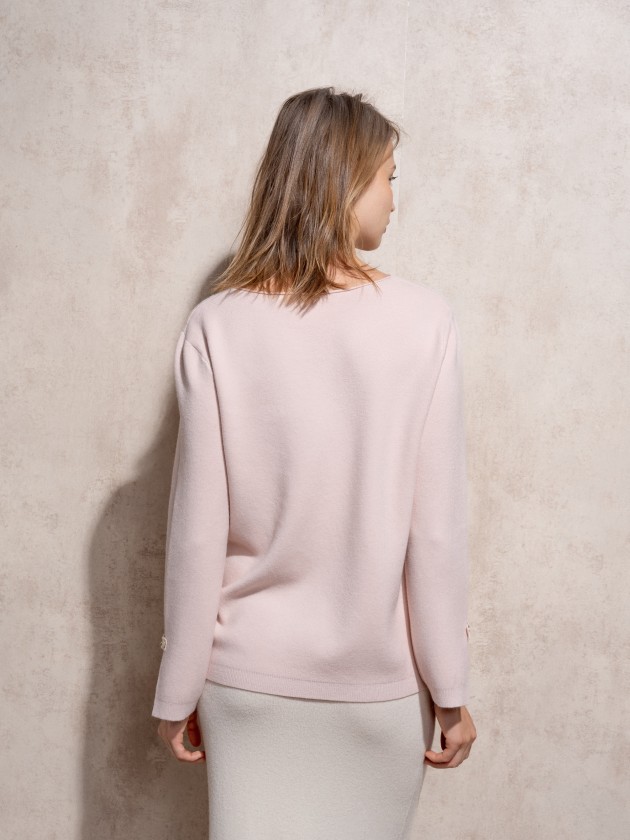 Pull en maille  encolure ronde