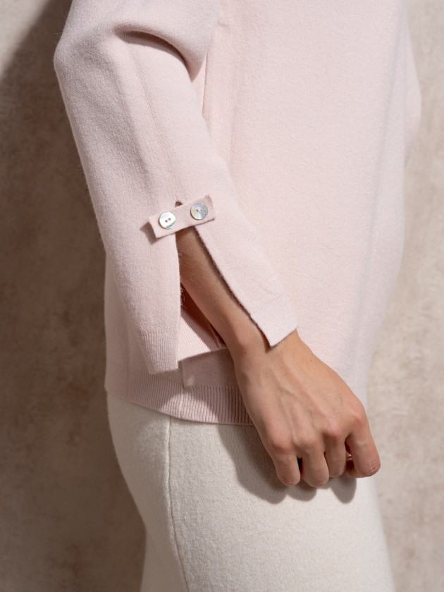 Pull en maille  encolure ronde